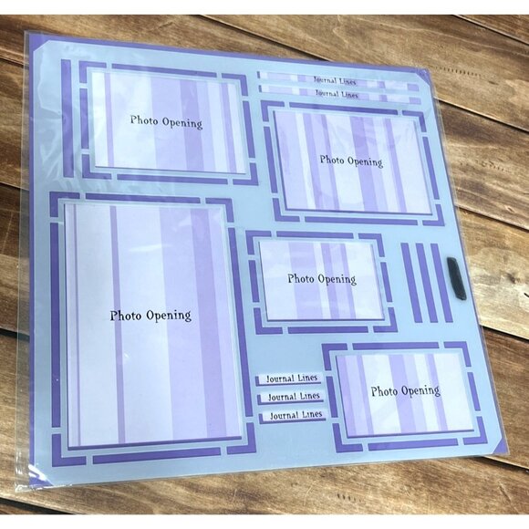 Plan a Page Scrapbooking PHOTO Layout Template Stencil BY EK SUCCESS - Picture 1 of 4